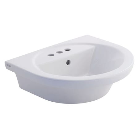 American Standard Pedestal Sink Basin 4 Center Hole White