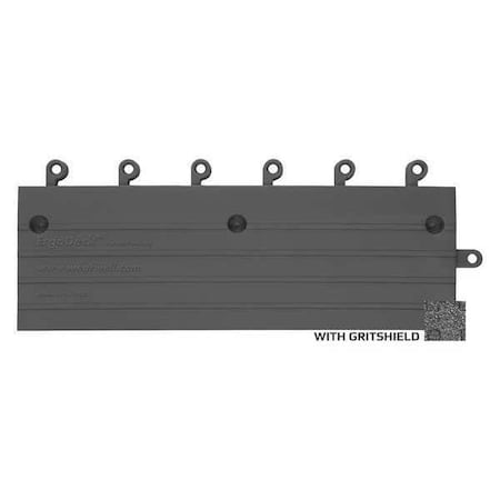 Wearwell Antifatigue Mat, 18" L x 6" W, 7/8" Thickness, PVC, Open Grid, Black 561.78X6X18BK-CS10