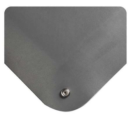 WEARWELL Gray Static Dissipative Anti Fatigue Mat 1/2" Thick, PVC Surface With Nitrile Infused Sponge 791.12X2X3GY