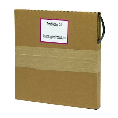 Zoro Select Steel Strapping, 0.020" Thickness 52YU48