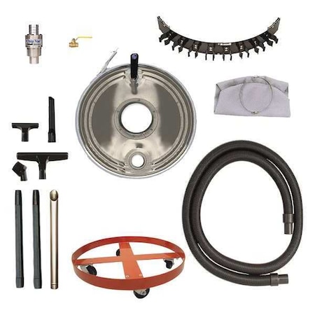 Exair Deluxe Chip Vacuum System, 55 gal., Hose Dia. 1-1/2", 40 scfm 6293