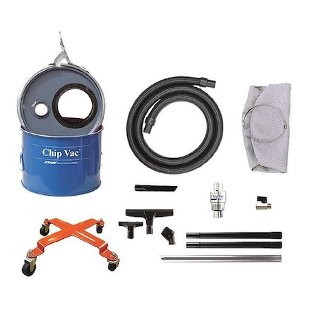 Exair Deluxe Mini Chip Vacuum System, 5 gal., Hose Dia. 1-1/2", 33 scfm 6293-5