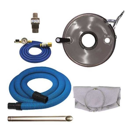 Exair Heavy Duty Dry Vacuum System, 55 gal., Hose Dia. 1-1/2", 68 scfm 6197
