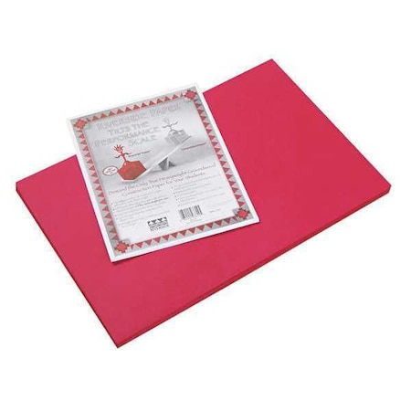 Pacon Paper, Construction, 12" x 18", Red, PK50 103614