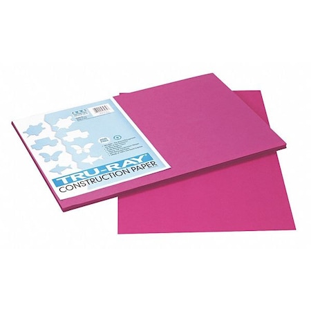 Pacon Paper, Construction, 12 x 18", Magenta, PK50 103032