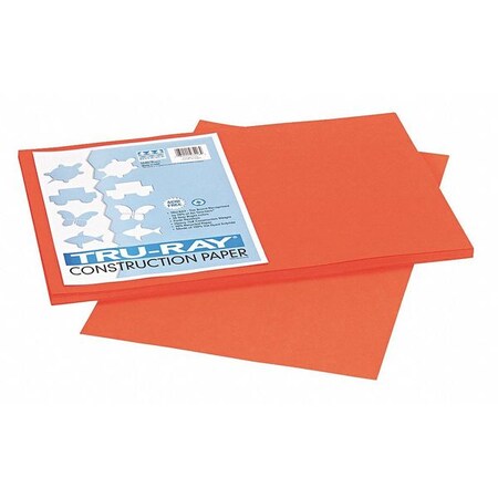 Pacon Paper, Construction, 12 x 18", Pumpkin, PK50 103426