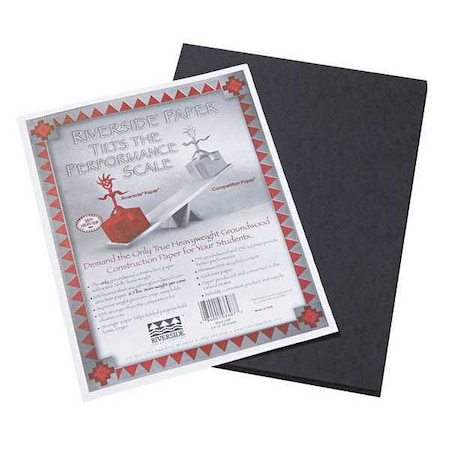 Pacon Paper, Construction, 9" x 12", Black, PK50 103607