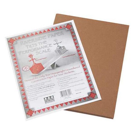 Pacon Paper, Construction, 9" x 12", Brown, PK50 103605