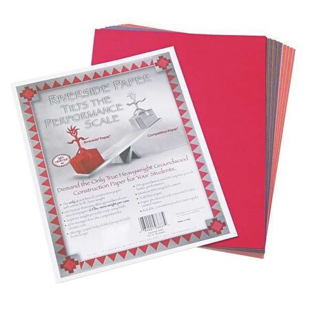 Pacon Paper, Construction, 9 x 12", Assorted, PK50 103637