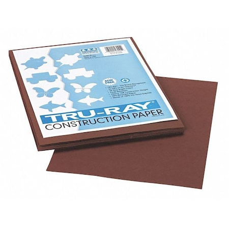 Pacon Paper, Construction, 9x12", Dark Brown, PK50 103024