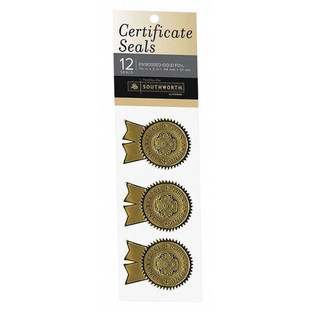 Southworth Certificate Seal, Excellence, Gold, PK12 S1