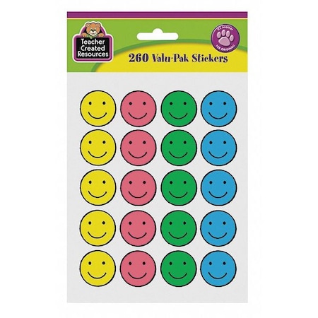 Teacher Created Resources Stickers, Happy Face, PK260 6632