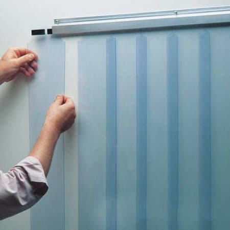 Kason Curtain Kit, 38" x 84", 0.06" Thick, 6"Wide 401SA6063884