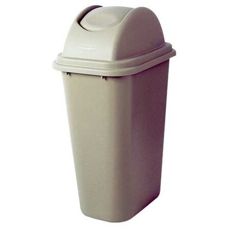 Rubbermaid Commercial Untouchable Top and Large Soft Trash Can Combo Pack, 10.31 Gallon, Beige