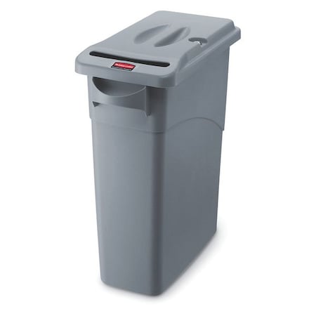 Rubbermaid Commercial Confidential 16 gal Rectangular Confidential Document Receptacle, Gray, Plastic, 22 in FG9W2500LGRAY