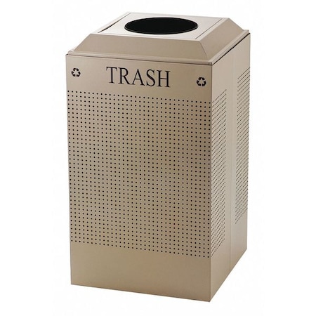 Rubbermaid Commercial Square Recycling Trash Lid, 29 gal. FGDCR24TDP