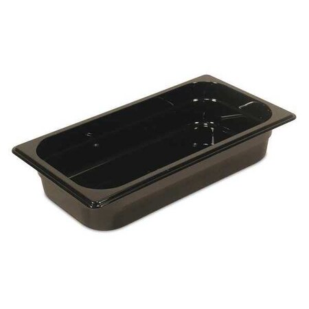 Rubbermaid Commercial Hot Food Pan, 2.5", 1/3 Size, Black FG216P00BLA