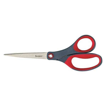 Scotch Precision Scissors, 8", Red/Gray 1448