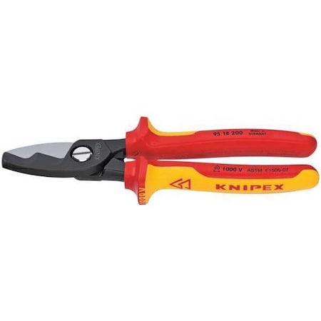 Knipex Cable Shears, 1000V, Twin Cutting Edge 95 18 200 SBA