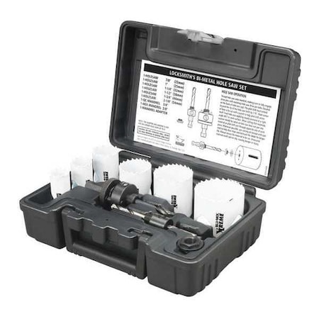 Xtreme Blu-Mol Locksmith Bi-Metal Hole Saw Kit, 9 pcs. D9591