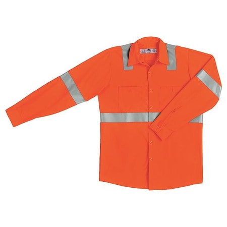 Red Kap Ls Hi-Viz Workshirt - Ansi Class 2, M SS14O2 RG M