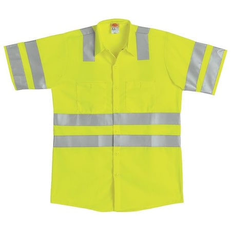 Red Kap Ss Hi-Viz Workshirt - Ansi Class 3, M SS24AB SS M