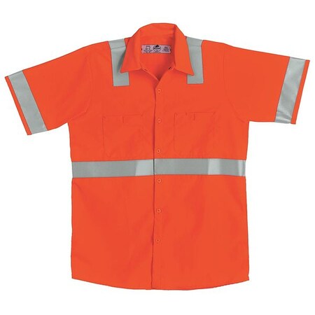 Red Kap Ss Hi-Viz Workshirt - Ansi Class 2, M SS24O2 SS M