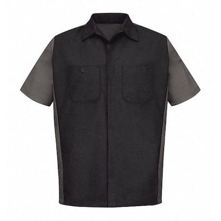 Red Kap U Ss 65/35 Crew Shirt - Blk/Charc, XXL SY20BC SS XXL