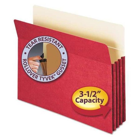 Smead Pocket File 8-1/2 x 11", 3-1/2 Expansion, Red 73231