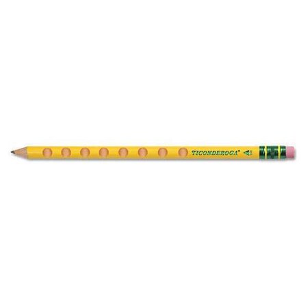Ticonderoga Groove Pencil, #2, Yellow Barrel, PK10 13058