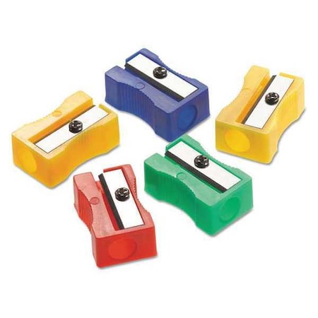 Westcott One-Hole Manual Pencil Sharpeners, 4 x 2 x 1, Assorted Colors, PK24 ACM15993