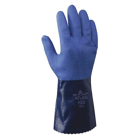 Showa 12" Chemical Resistant Gloves, Nitrile, XL, 1 PR 720XL-10