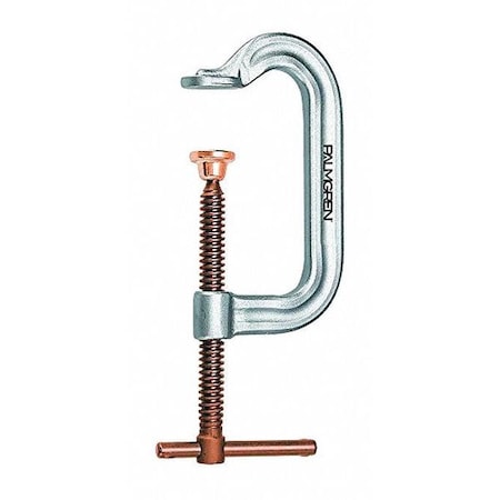 Palmgren C-Clamp, 0-8", Deep Throat, Copper Spindle 9629158