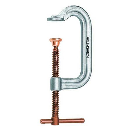 Palmgren C-Clamp, 0-4", Deep Throat, Copper Spindle 9629154