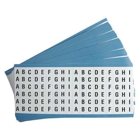 Brady Wire Markers, Legend A-I, Black/White, PK25 CAB-A-I-PK