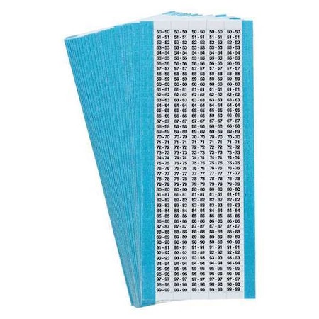 Brady Wire Markers, Legend 50-99, Blk/Wht, PK25 TMXM-50-99-PK