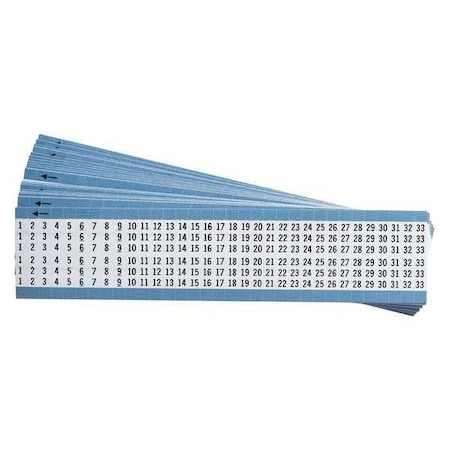 Brady Wire Markers, Legend 1 to 33, Blk/Wht, PK25, TWM-1-33-PK TWM-1-33-PK