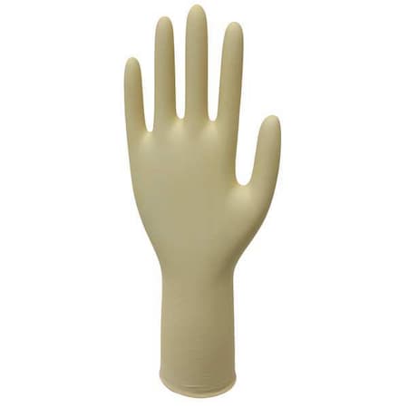 Ansell Cleanroom Gloves, 5 ISO Class, Latex, 11 1/2 in L, 5.1 mil, Beige, L, 1000 PK CE5-512-L