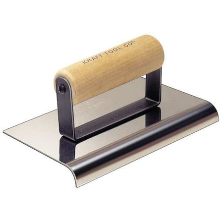 Kraft Tool Sidewalk Edger, SS/Wood, 1/4 in Radius CF172