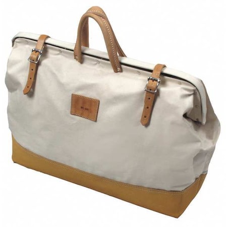 Kraft Tool Tool Bag, Brown, White, Canvas, 1 Pockets WL200
