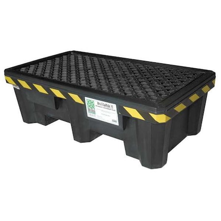 Ultratech Spill Pallet, 66 gal Spill Capacity, 2 Drums, 1,500 lb Load Capacity, Polyethylene 2504