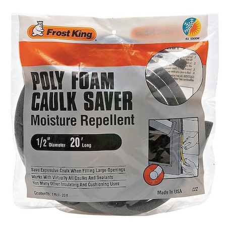 Frost King Weatherstrip, 20 ft, Gray C22H