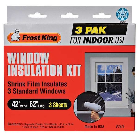 Frost King Indoor Shrink and Seal Window Kit 42" x 62" V73/3H