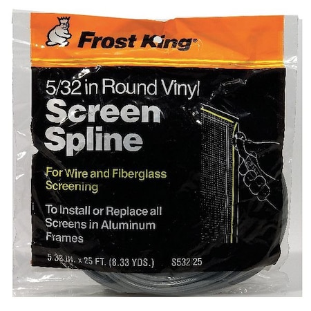 Frost King Screen, Vinyl, 5/32 In W, 25 Ft L S532/25