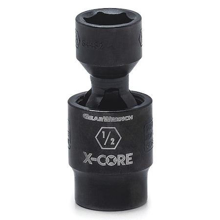 Gearwrench 3/8" Drive 6 Point Standard X-Core Pinless Impact Universal SAE Socket 1/2" 84482