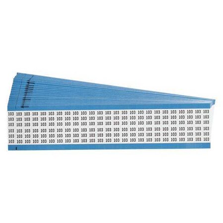 Brady Wire Markers, Legend 103, Black/White, PK25 WM-103-PK