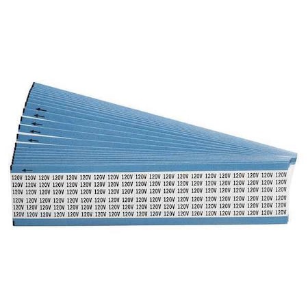 Brady Wire Markers, Legend 120V, Blk/Wht, PK25 WM-120V-PK