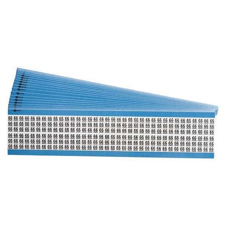 Brady Wire Markers, Legend 66, Black/White, PK25 WM-66-PK