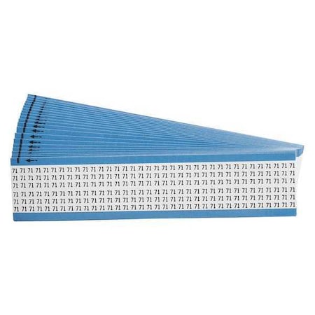 Brady Wire Markers, Legend 71, Black/White, PK25 WM-71-PK