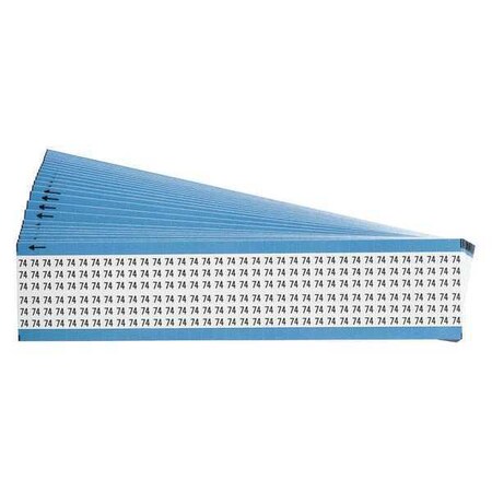 Brady Wire Markers, Legend 74, Black/White, PK25 WM-74-PK